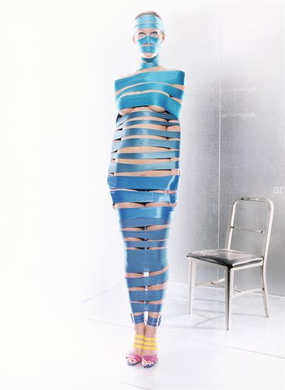 Wrapped Model, New york, Allure, 1994