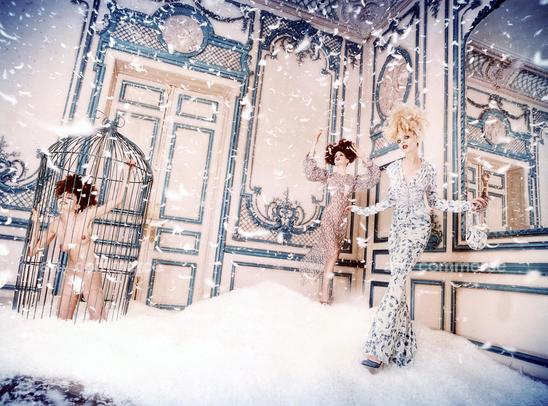 April in Paris, Caroline, Amber, and Alla in Galliano, Paris, Stern, 1996